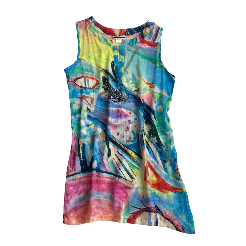 Mirror Image Women’s Top Style 93771 Sleeveless multi-colored Tunic - Sz L